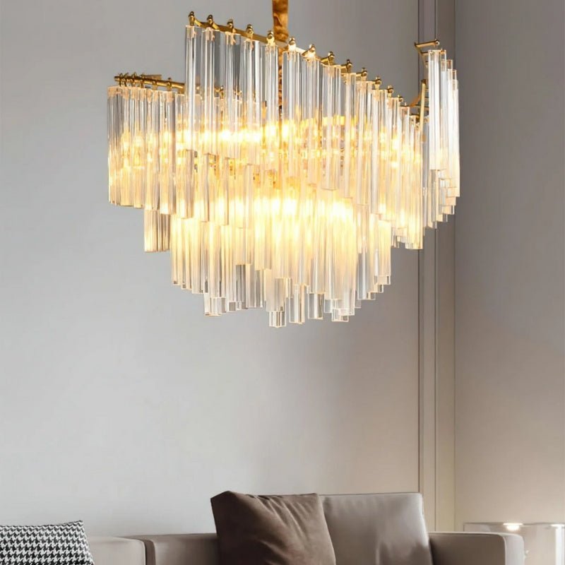 Freyza - Elegant Luxurious Copper Framed Chandelier