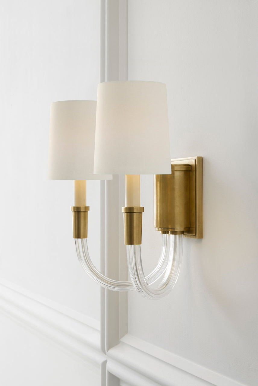 Freyza | Etalarae Crystal Fabric Fabric Crystal Wall Light – Bedroom Hallway
