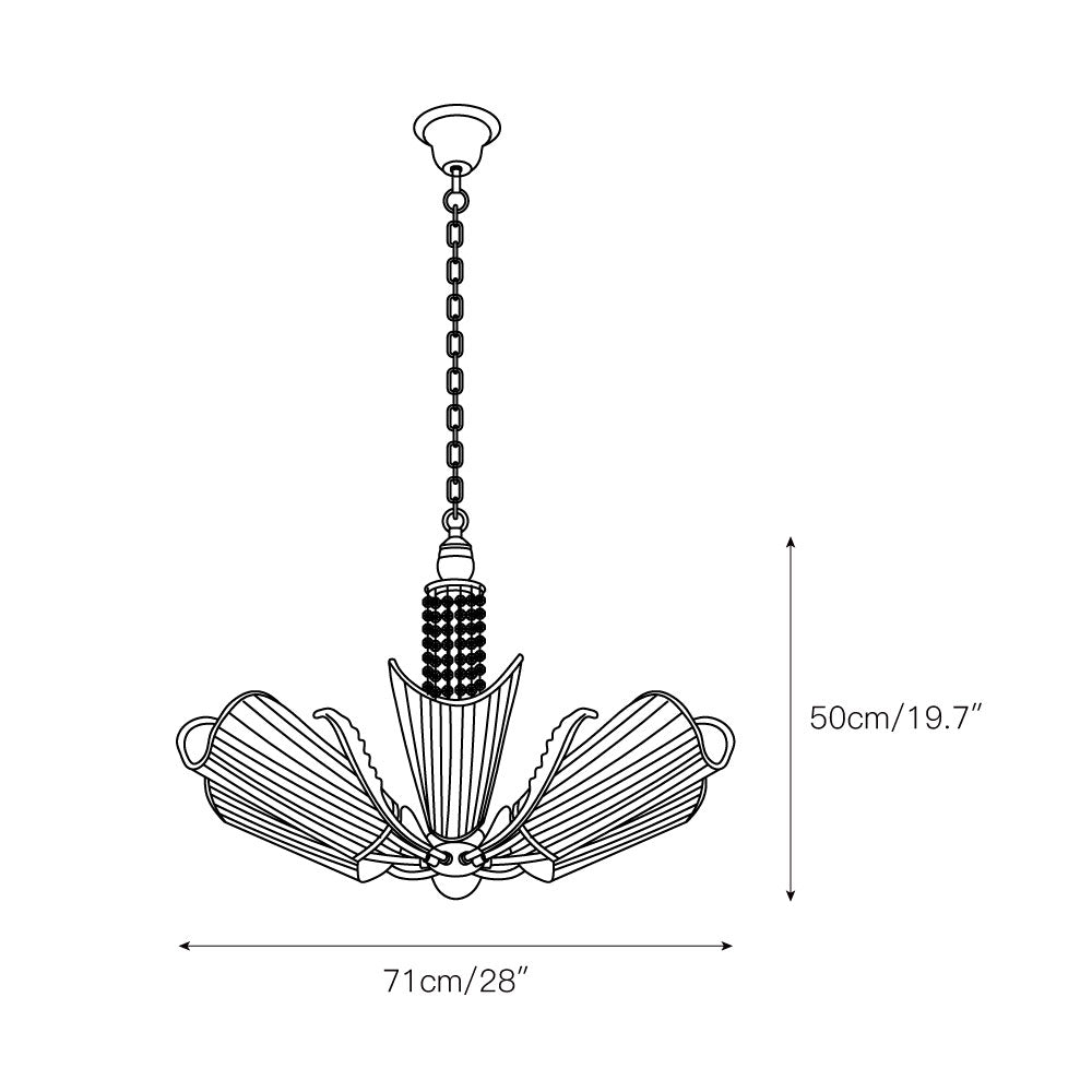 Freyza | Arsole Fabric Crystal Fabric Crystal Chandelier – Dining Room Living Room