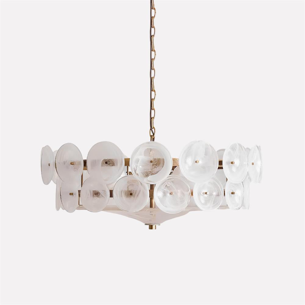Freyza | Ventilateur, lustre en verre ambré – salle à manger, salon