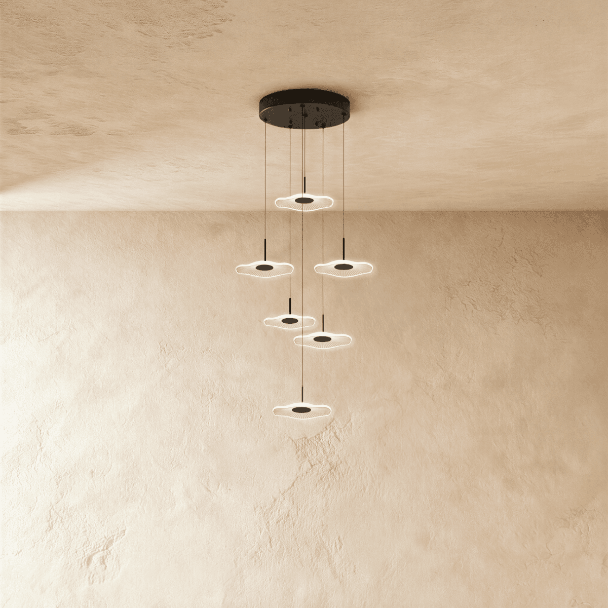 Freyza - LotusGlow | Modern Elegant Iron Chandelier Light with Lotus-Shaped Shades