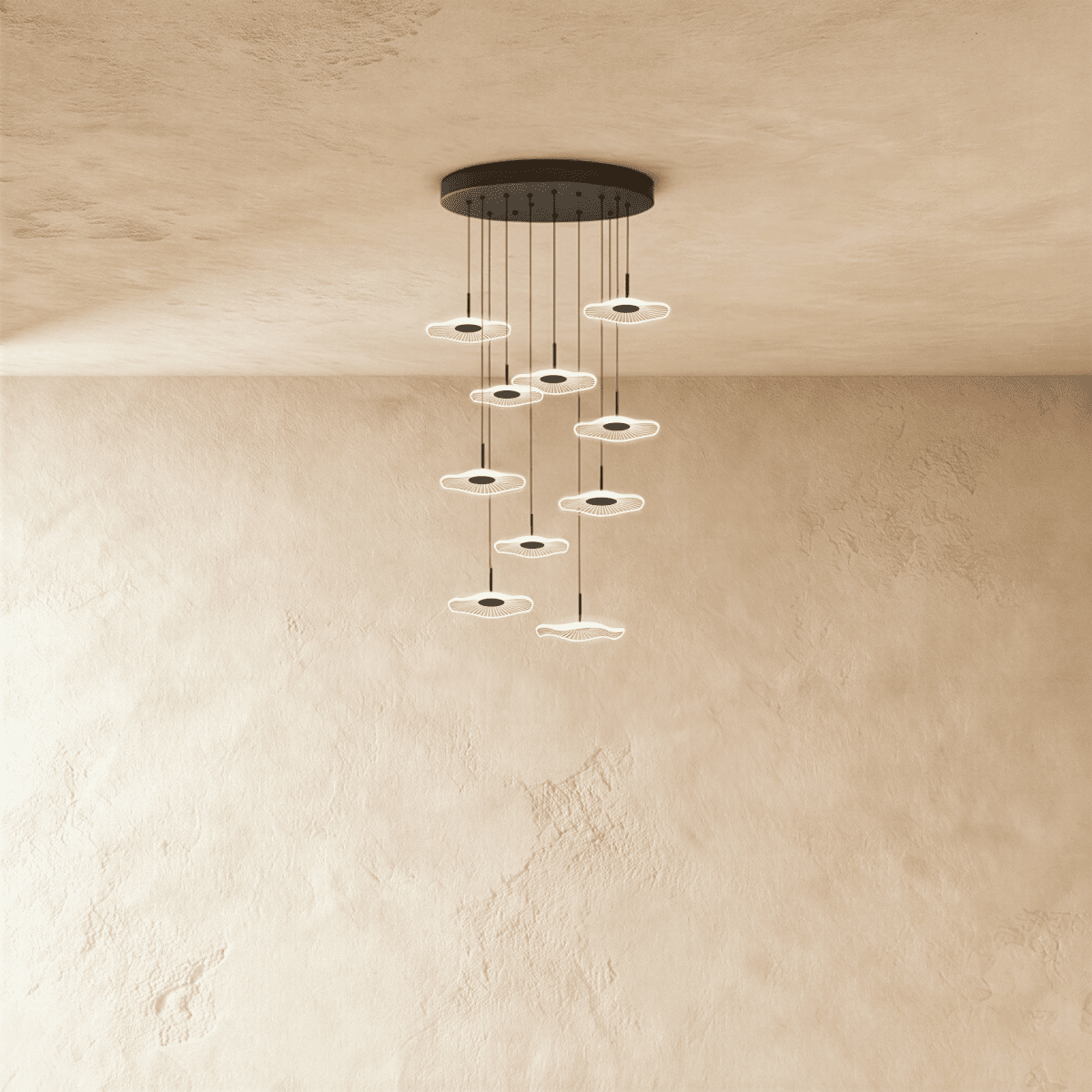 Freyza - LotusGlow | Modern Elegant Iron Chandelier Light with Lotus-Shaped Shades
