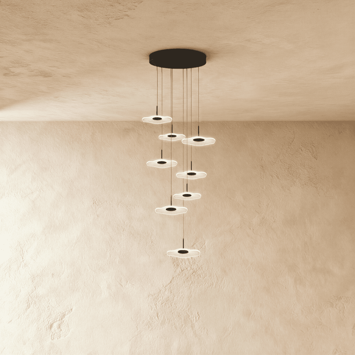 Freyza - LotusGlow | Modern Elegant Iron Chandelier Light with Lotus-Shaped Shades