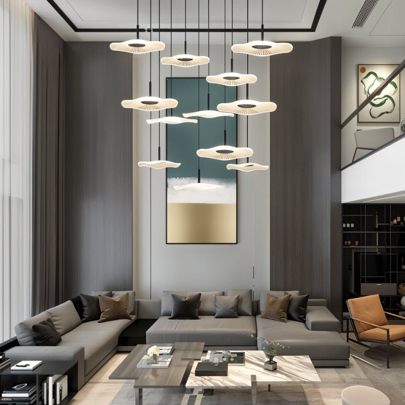 Freyza - LotusGlow | Modern Elegant Iron Chandelier Light with Lotus-Shaped Shades