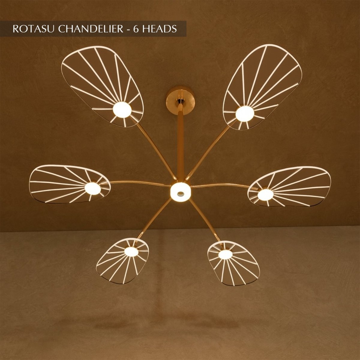 Freyza - LotusGlow | Modern Elegant Iron Semi-Flush Chandelier Light