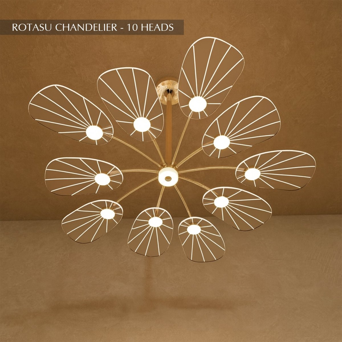 Freyza - LotusGlow | Modern Elegant Iron Semi-Flush Chandelier Light
