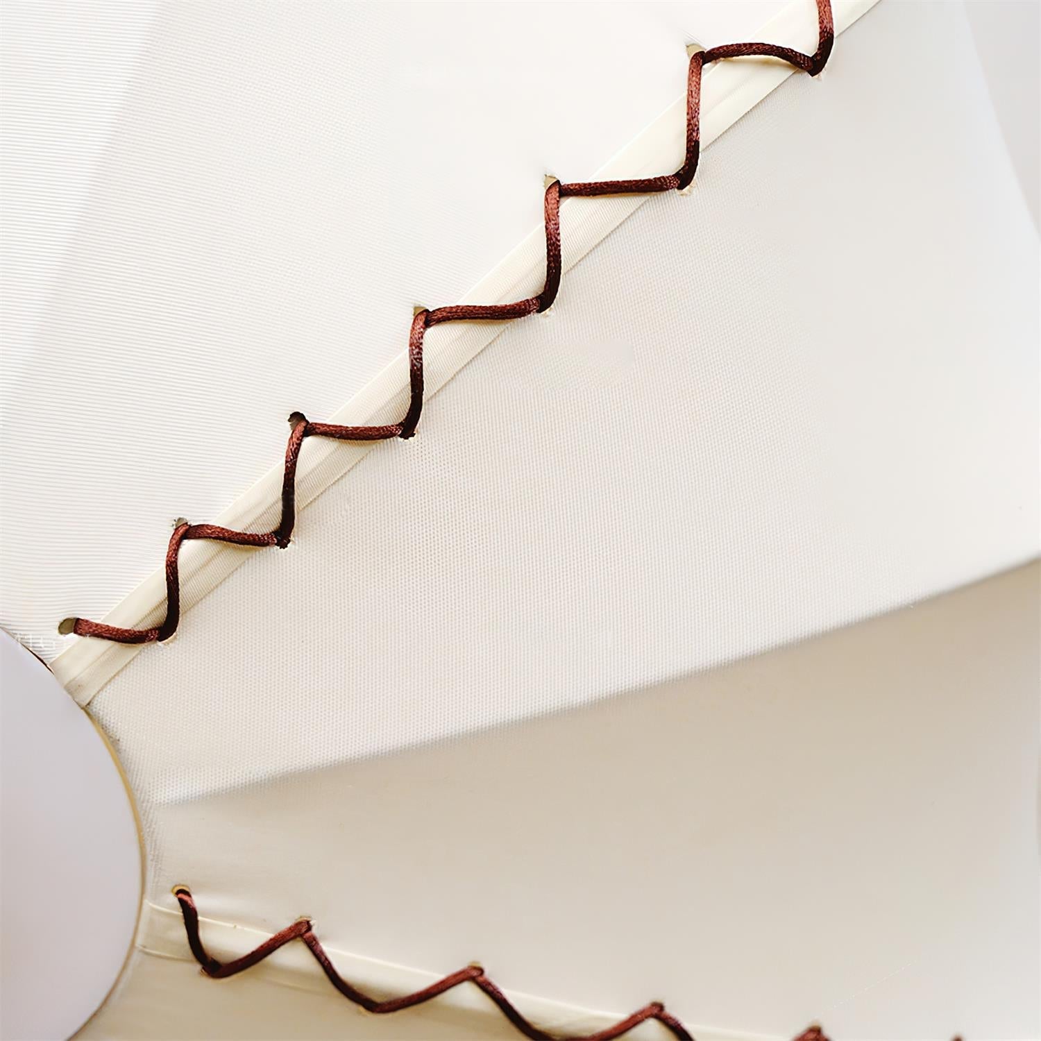 Freyza | Plafonnier en tissu beige et bois – Chambre, salon