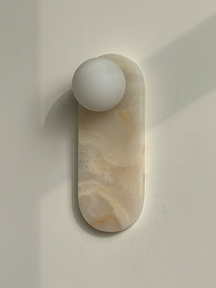 Freyza | Comarion nordische Wandleuchte aus weißem Marmor – nordisches Schlafzimmer, Flur