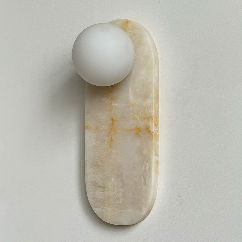 Freyza | Comarion nordische Wandleuchte aus weißem Marmor – nordisches Schlafzimmer, Flur
