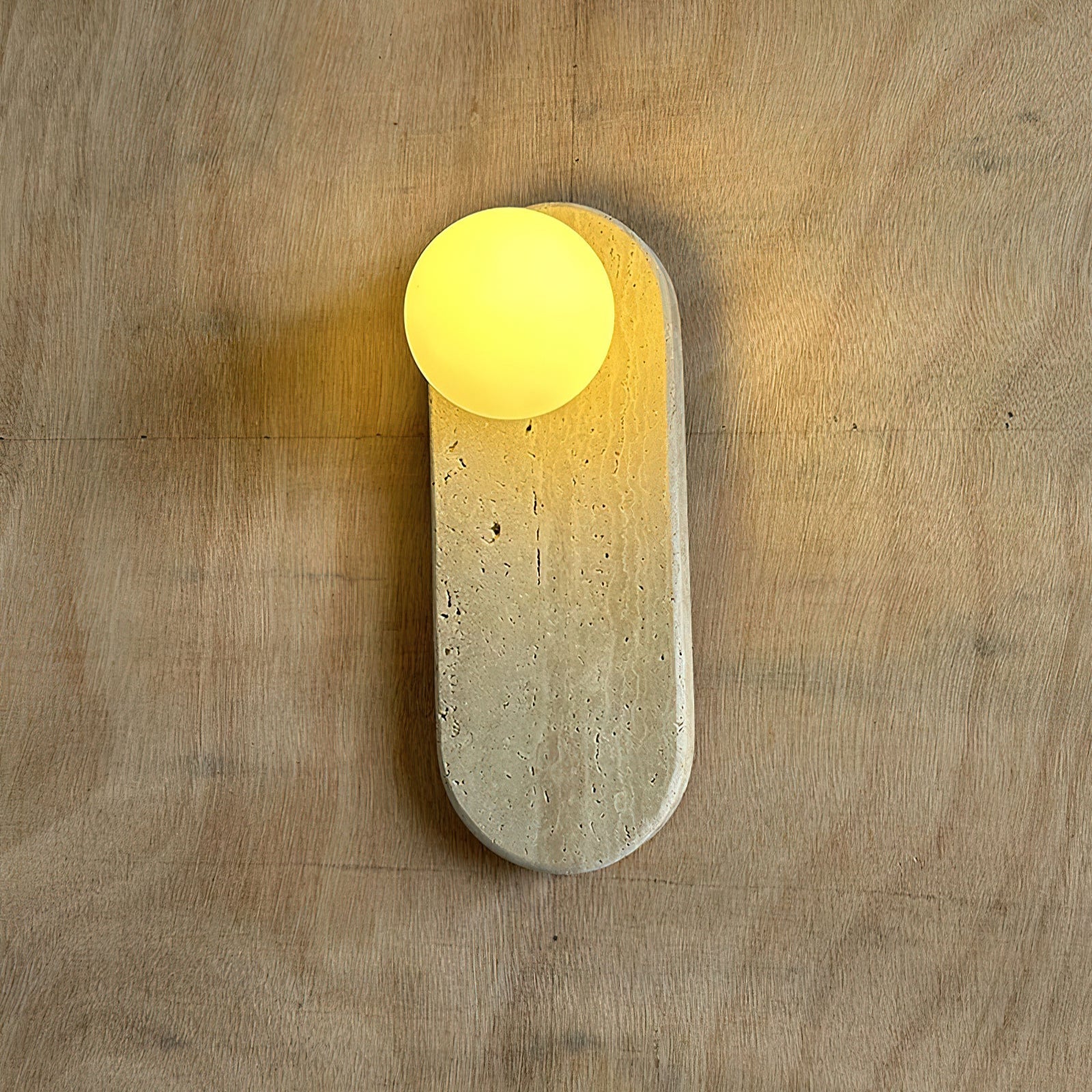Freyza | Viphaor Beige Travertine Glass Wall Light – Bedroom Hallway