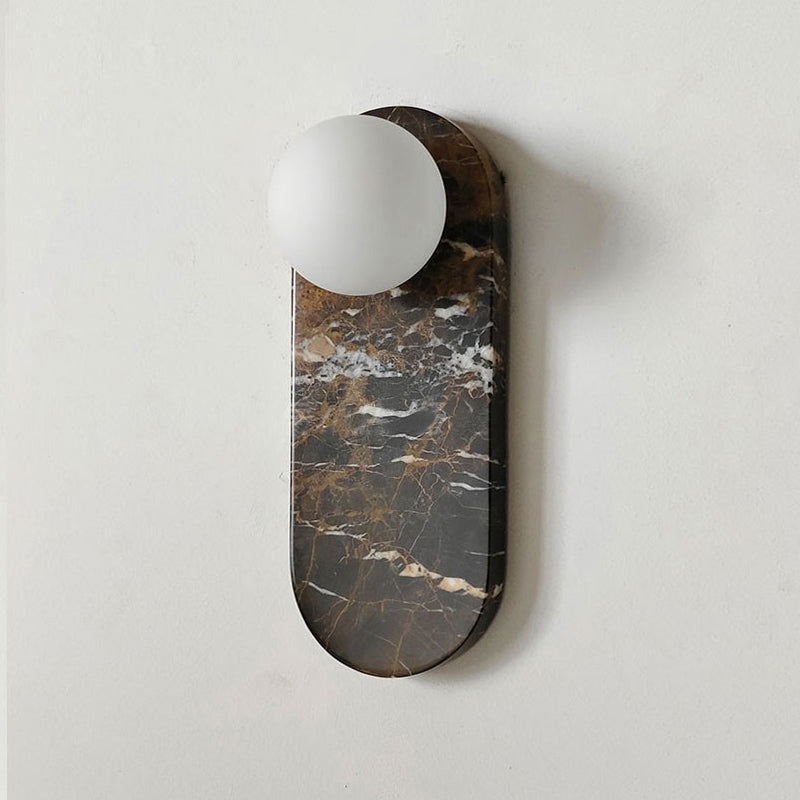 Freyza | Olnoreth Nordic Art Glass Marble Wall Light – Nordic Bedroom Hallway