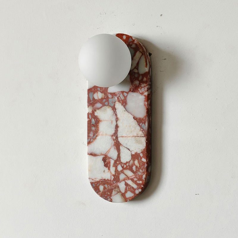 Freyza | Olnoreth Nordic Art Glass Marble Wall Light – Nordic Bedroom Hallway