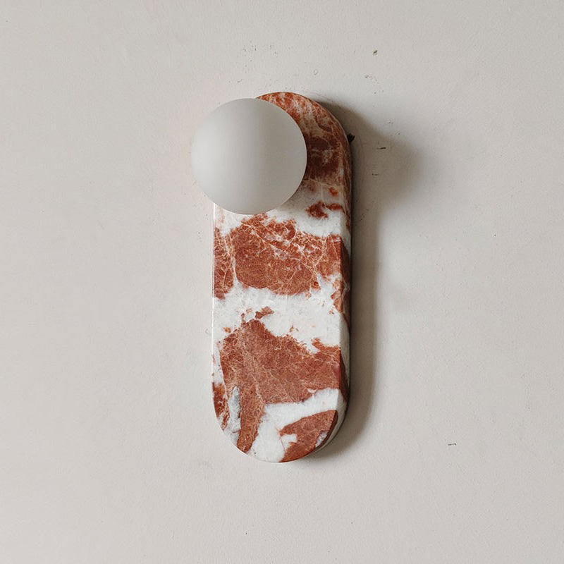 Freyza | Olnoreth Nordic Art Glass Marble Wall Light – Nordic Bedroom Hallway