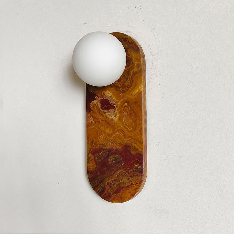 Freyza | Olnoreth Nordic Art Glass Marble Wall Light – Nordic Bedroom Hallway