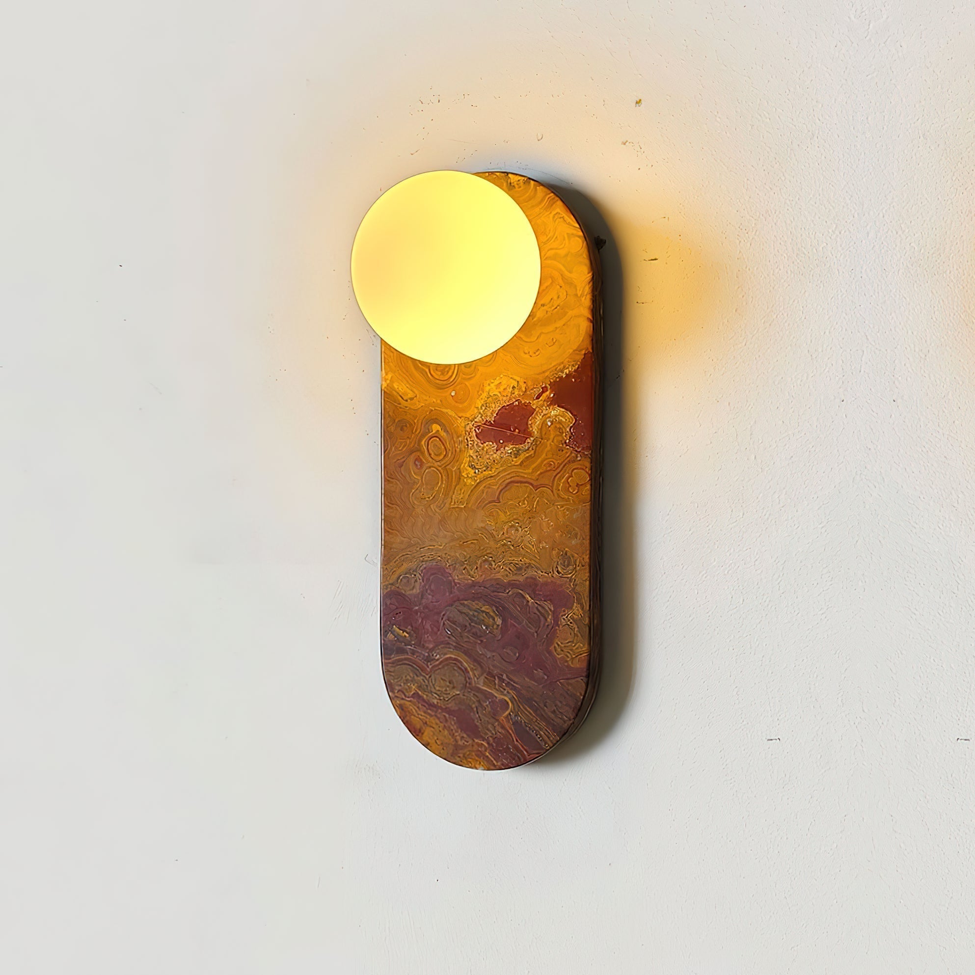 Freyza | Olnoreth Nordic Art Glass Marble Wall Light – Nordic Bedroom Hallway