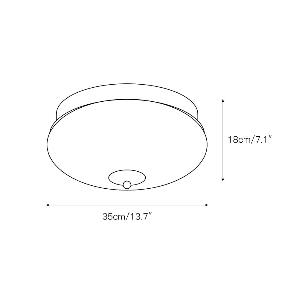 Freyza | Vatalisra Round Glass Glass Ceiling Light – Bedroom Living Room