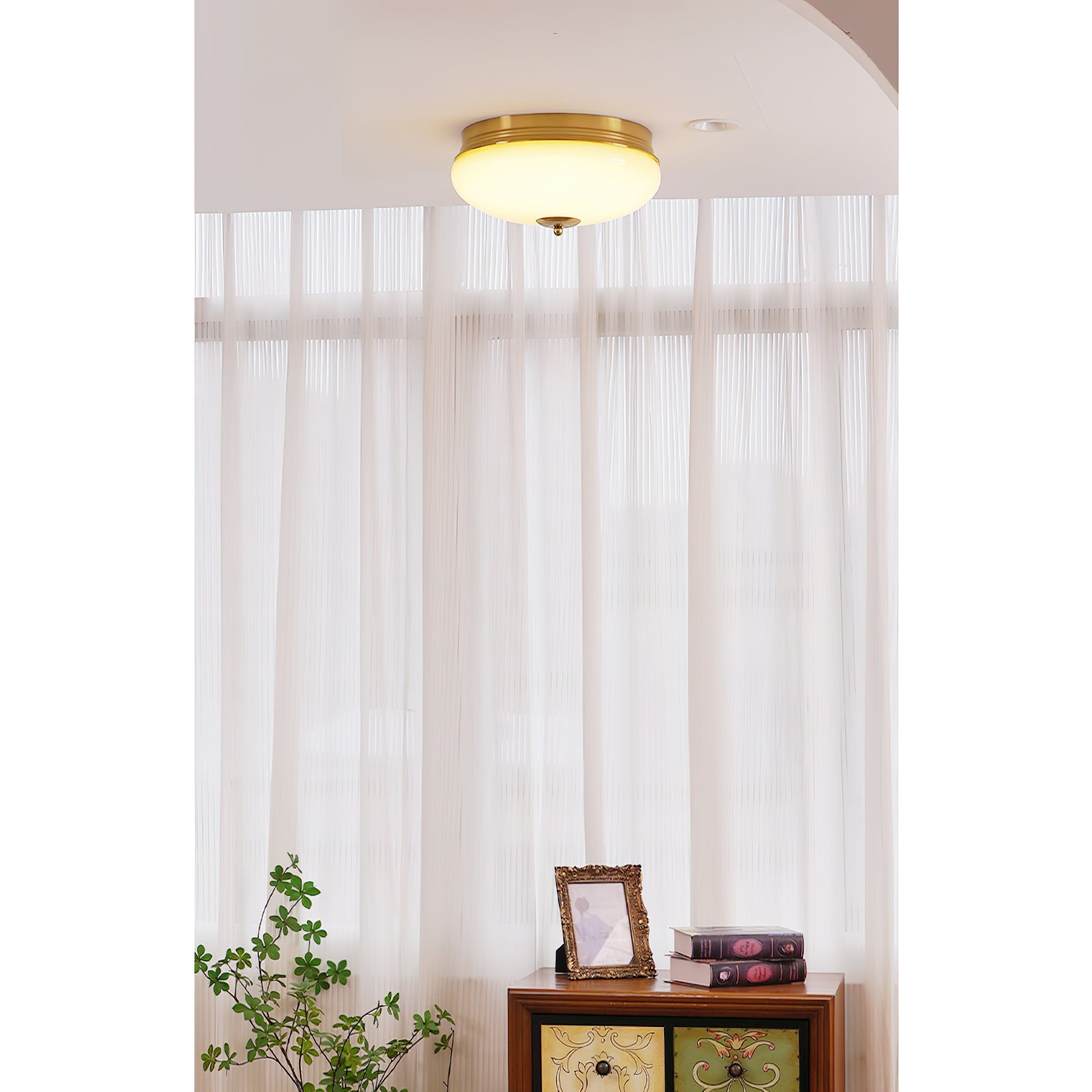 Freyza | Vatalisra Round Glass Glass Ceiling Light – Bedroom Living Room