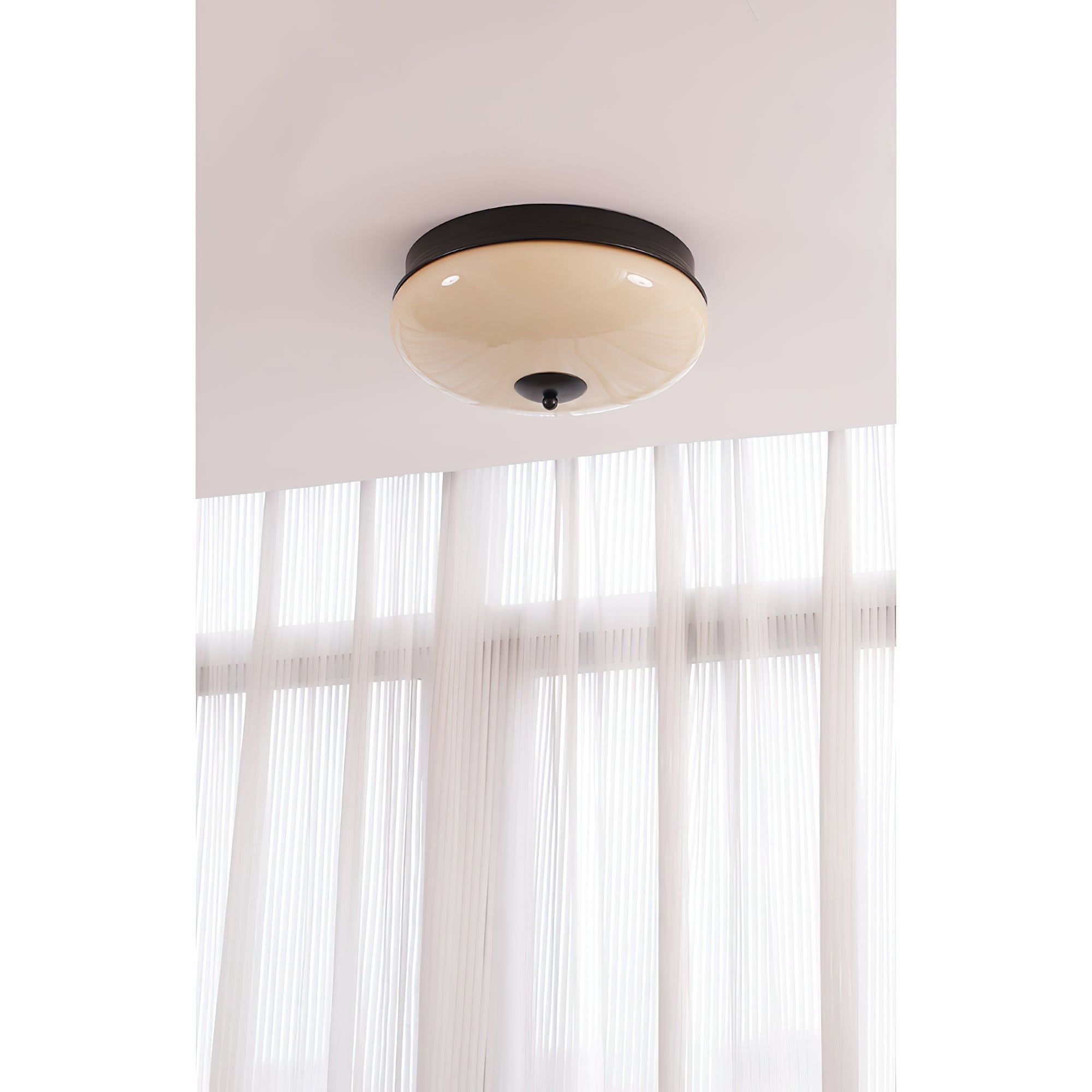 Freyza | Vatalisra Round Glass Glass Ceiling Light – Bedroom Living Room