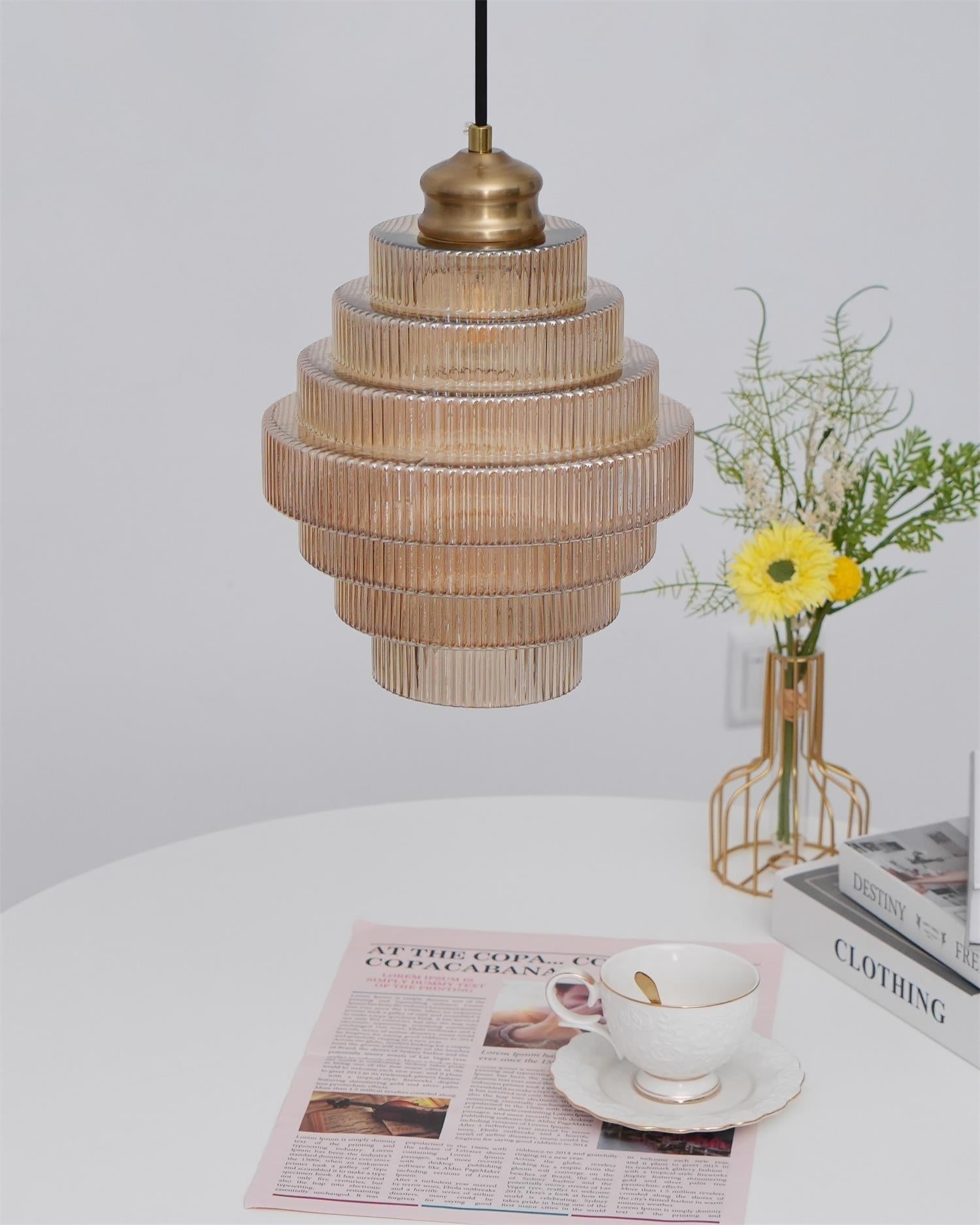 Suspension en verre Freyza | Amara – Luminaire suspendu en verre pour cuisine et salle à manger