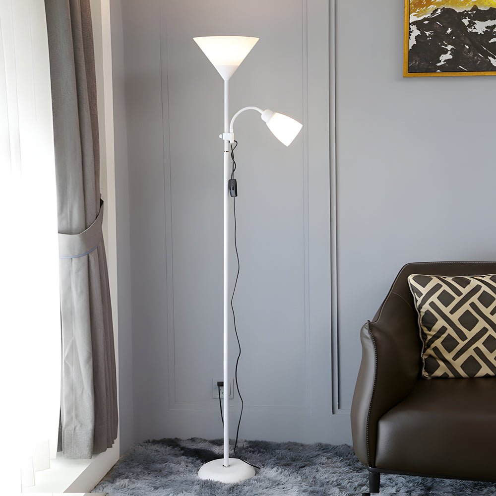 Lumenova | Modern Adjustable Black Floor Lamp with Sidelight 1