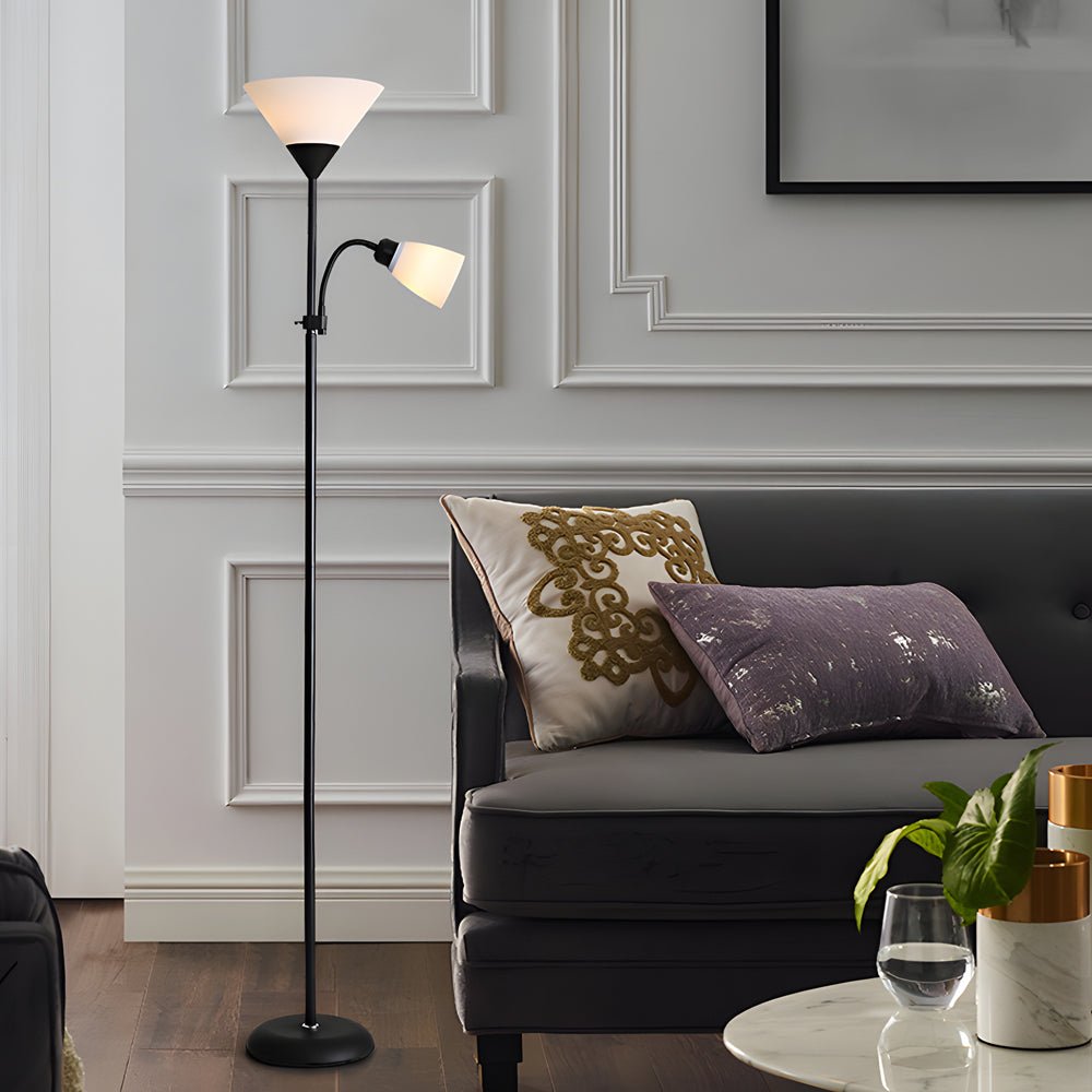Lumenova | Modern Adjustable Black Floor Lamp with Sidelight 3