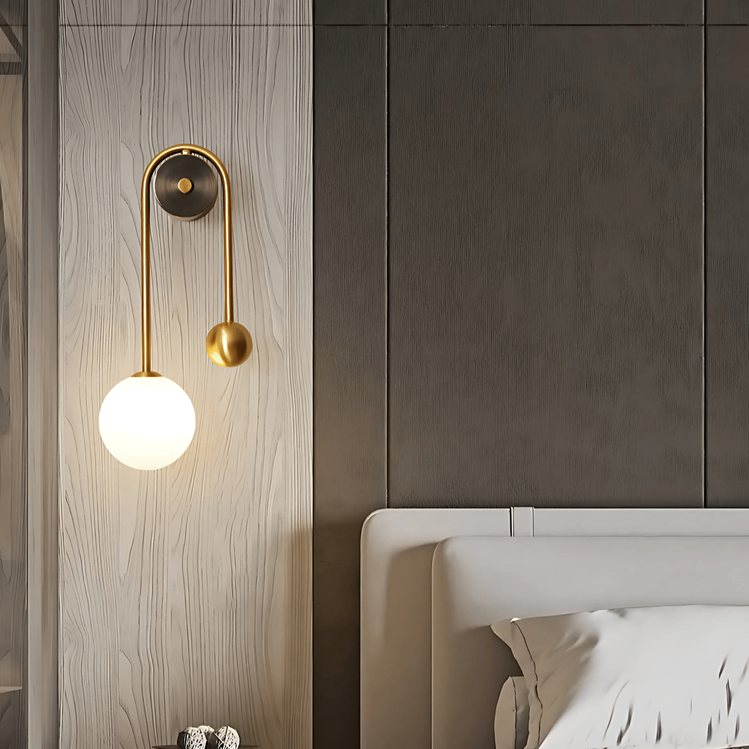 LuminaBrass | Elegant Sculptural Minimalist Wall Light Fixture 6