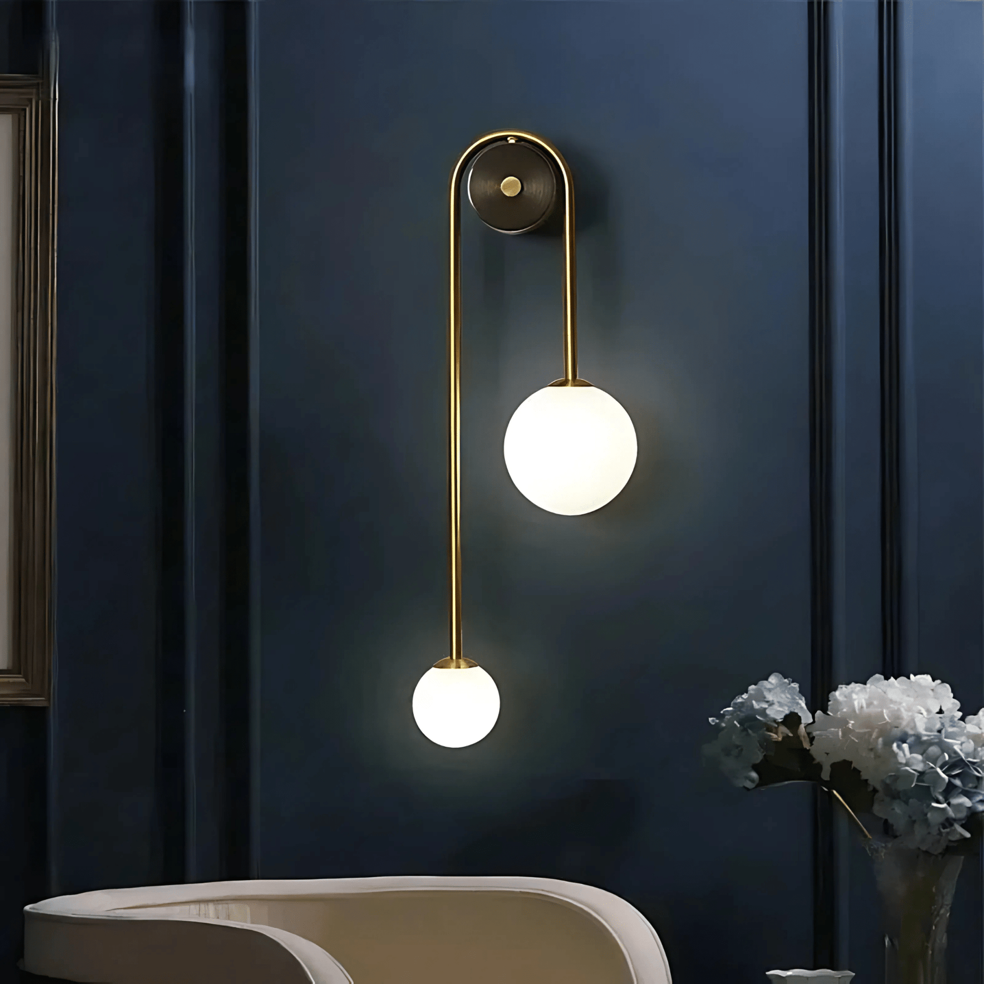 LuminaBrass | Elegant Sculptural Minimalist Wall Light Fixture 8