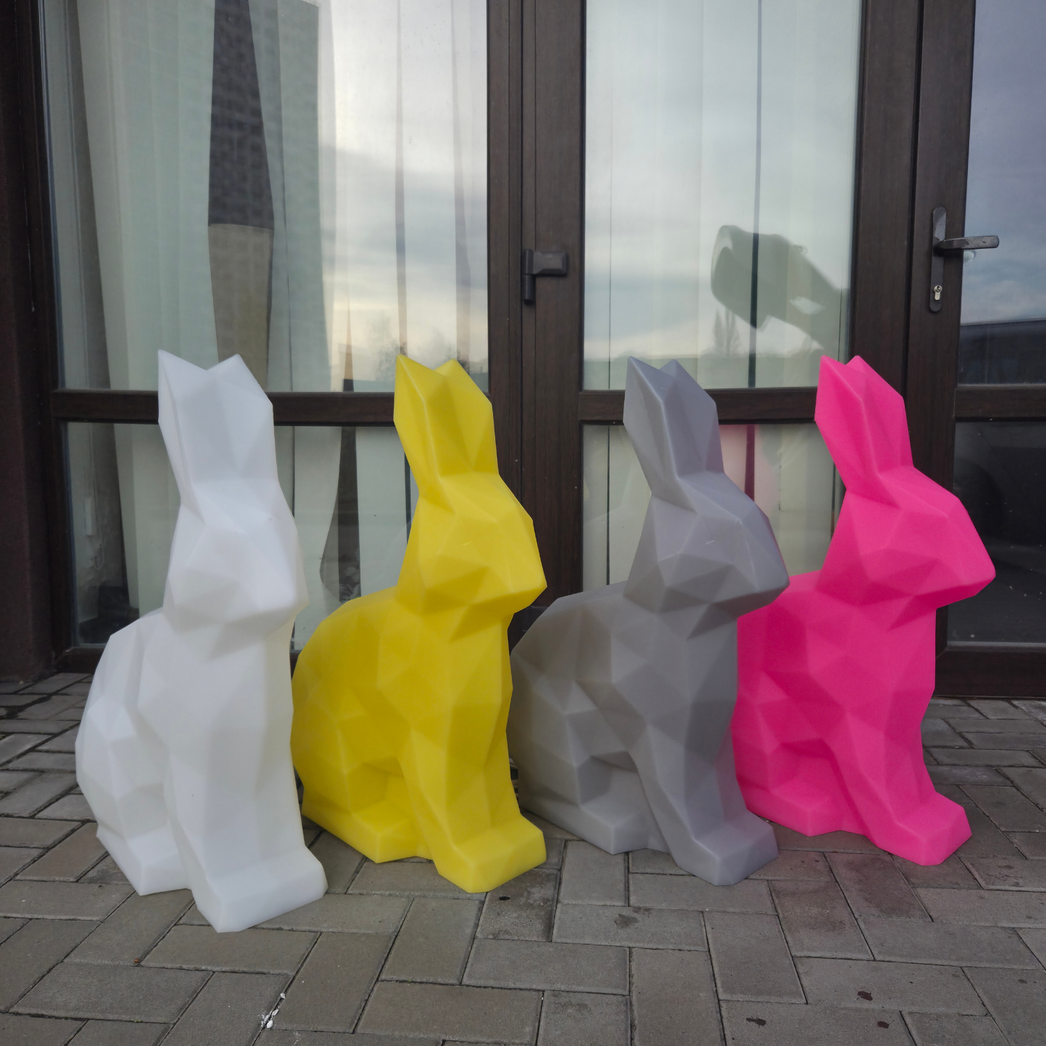 LuminaraBunny | Customizable Colorful LED Garden Statue Ornaments 1