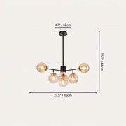 Freyza - LuminaraGlow | Elegant Modern Iron Glass Dining Room Chandelier Light