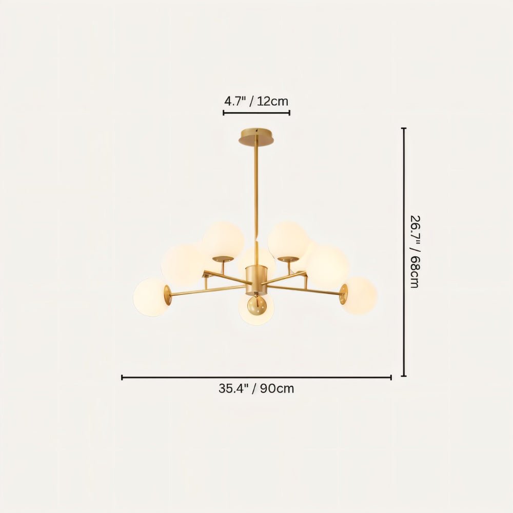 Freyza - LuminaraGlow | Elegant Modern Iron Glass Dining Room Chandelier Light