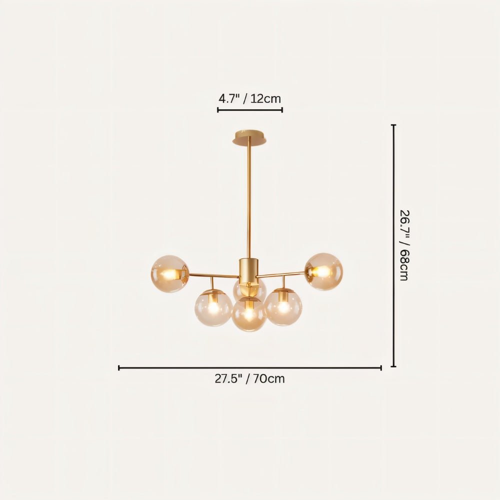 Freyza - LuminaraGlow | Elegant Modern Iron Glass Dining Room Chandelier Light