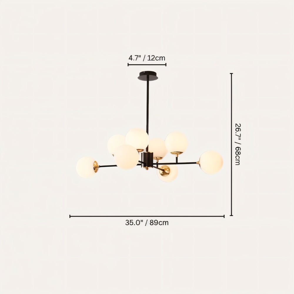 Freyza - LuminaraGlow | Elegant Modern Iron Glass Dining Room Chandelier Light