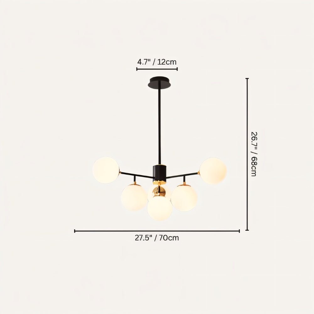 Freyza - LuminaraGlow | Elegant Modern Iron Glass Dining Room Chandelier Light