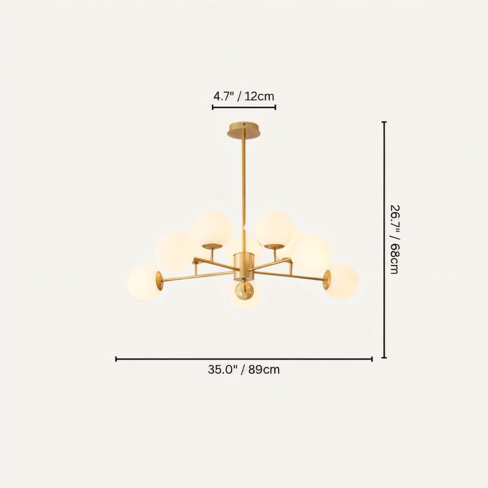Freyza - LuminaraGlow | Elegant Modern Iron Glass Dining Room Chandelier Light