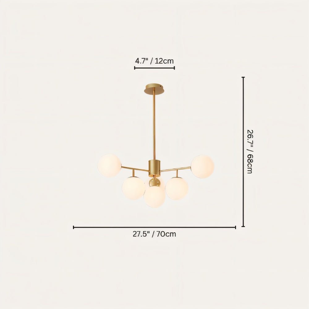 Freyza - LuminaraGlow | Elegant Modern Iron Glass Dining Room Chandelier Light