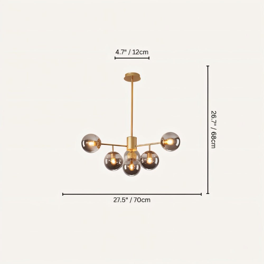 Freyza - LuminaraGlow | Elegant Modern Iron Glass Dining Room Chandelier Light
