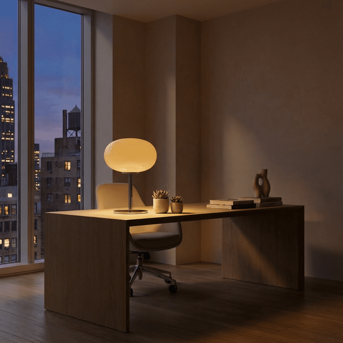 LuminaraGlow | Elegant Retro Glass Table Lamp for Bedroom or Desk 5