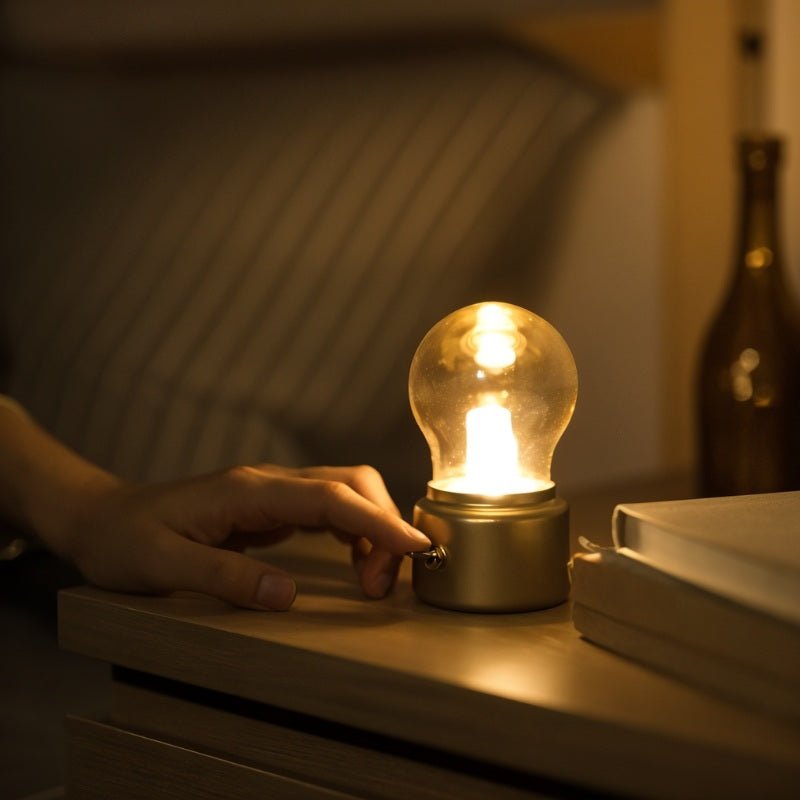 LuminaraGlow | Vintage Minimalist USB Rechargeable Table Lamp 4