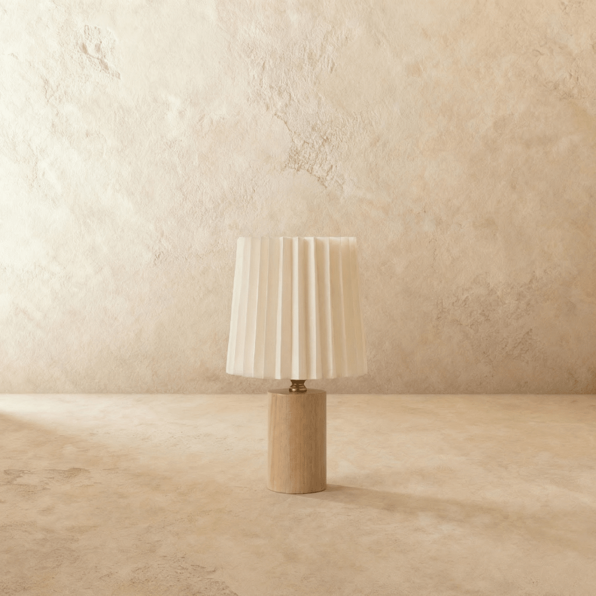 Luminara | Elegant Antique Brass and Wood Table Lamp for Living Room 2