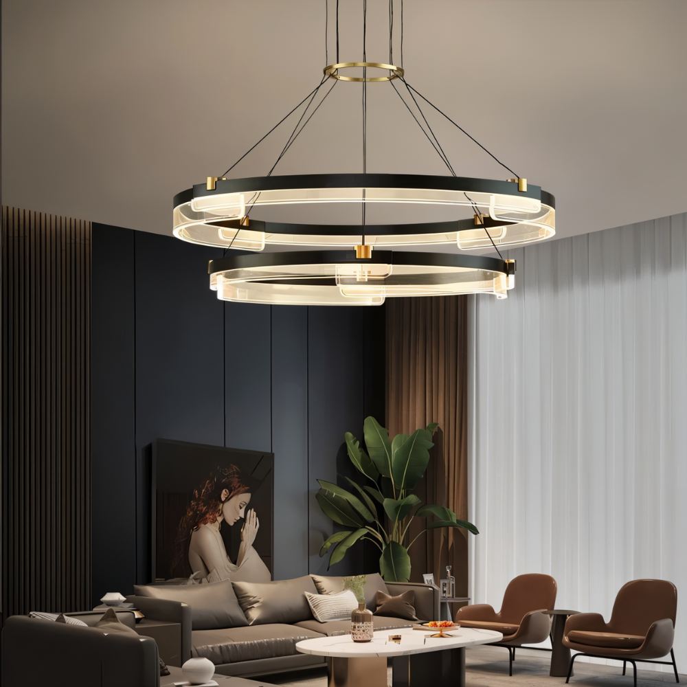 Freyza -  Elegant Dual-Ring Contemporary Chandelier Fixture