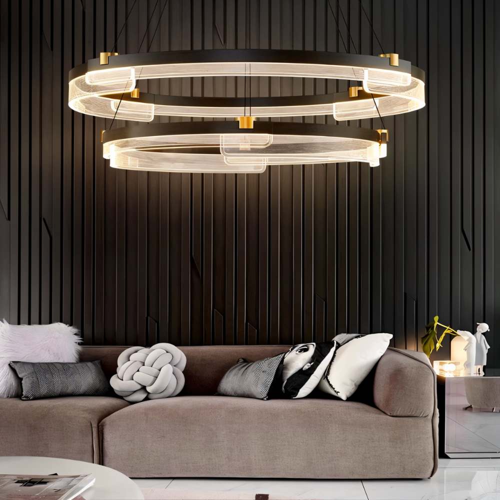 Freyza -  Elegant Dual-Ring Contemporary Chandelier Fixture