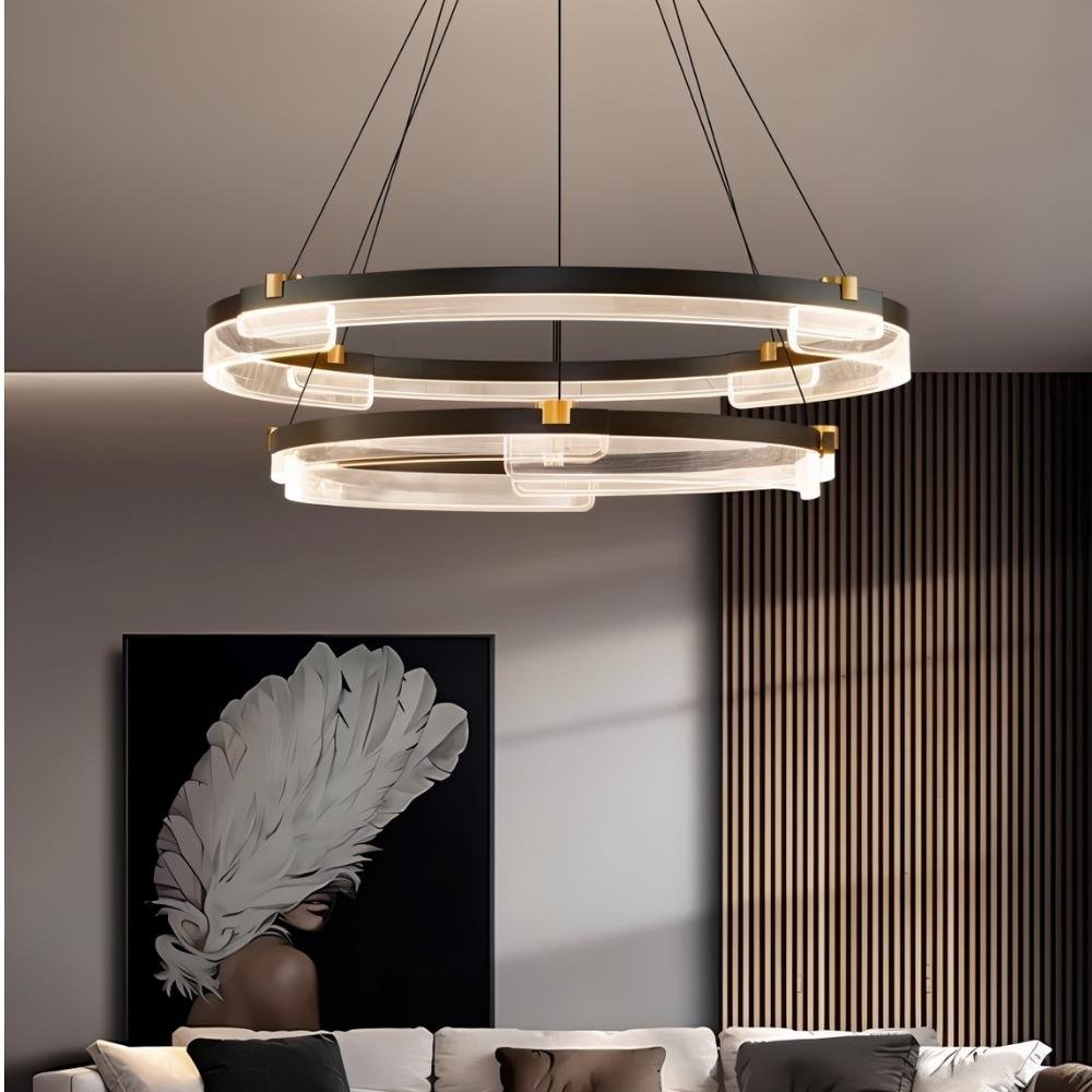 Freyza -  Elegant Dual-Ring Contemporary Chandelier Fixture