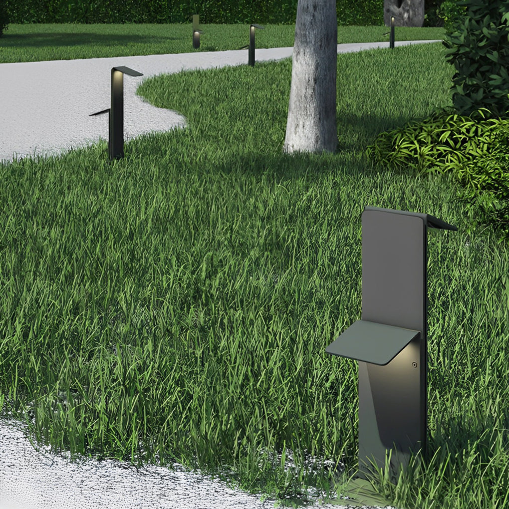 Luminara | Elegant Dual Panel Modern Solar Pathway Lights 4