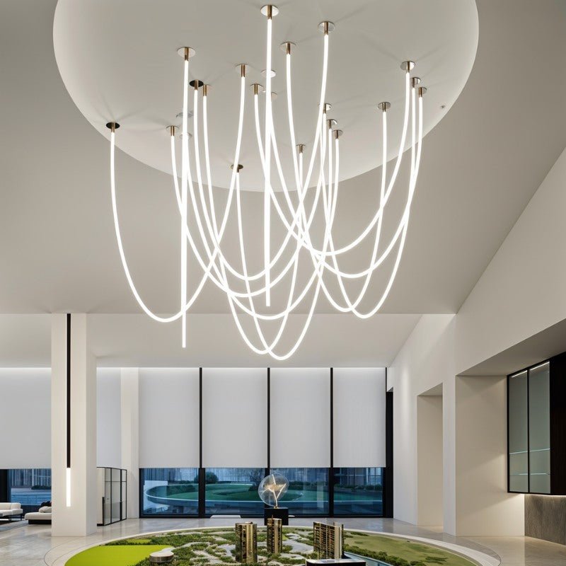Freyza - Luminara | Elegant Flowing LED Chandelier for Sophisticated Spaces