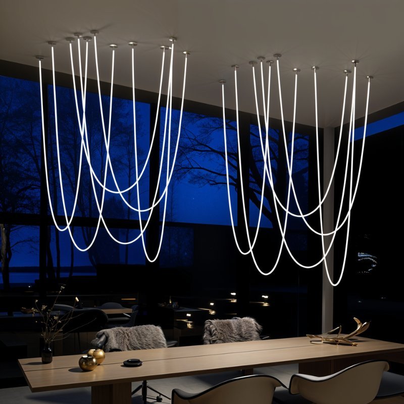 Freyza - Luminara | Elegant Flowing LED Chandelier for Sophisticated Spaces