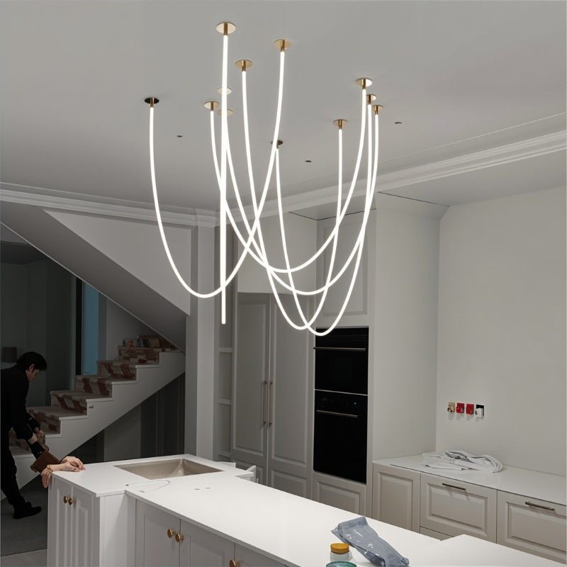Freyza - Luminara | Elegant Flowing LED Chandelier for Sophisticated Spaces