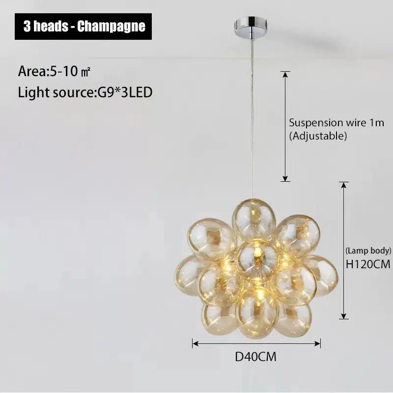 Freyza - Luminara | Elegant Glass Pendant Dining Room Chandelier Collection