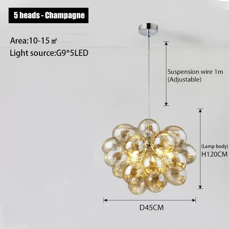 Freyza - Luminara | Elegant Glass Pendant Dining Room Chandelier Collection