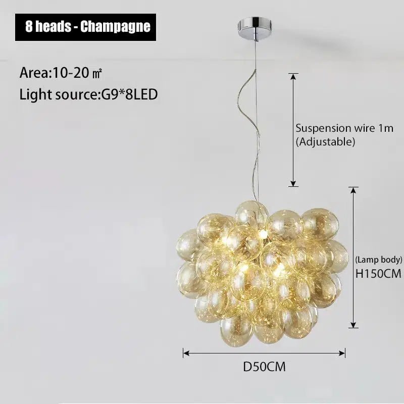 Freyza - Luminara | Elegant Glass Pendant Dining Room Chandelier Collection