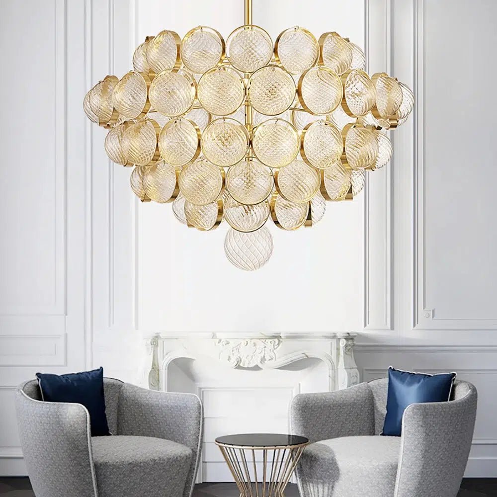 Freyza - Luminara | Elegant Gold Modern Glass Sphere Dining Room Chandelier